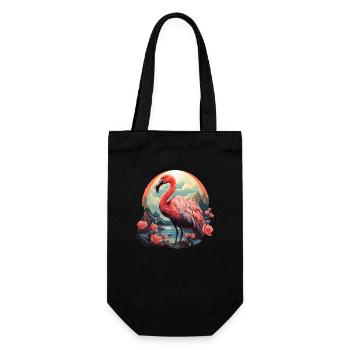 Flamingo - Gift Bag for Bottles - black - Front