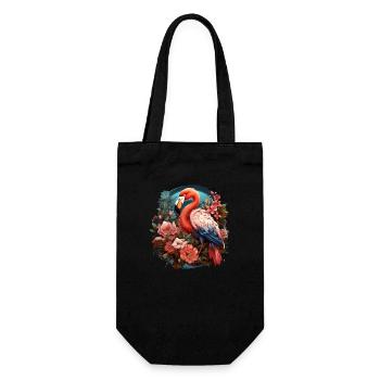Flamingo - Gift Bag for Bottles - black - Front