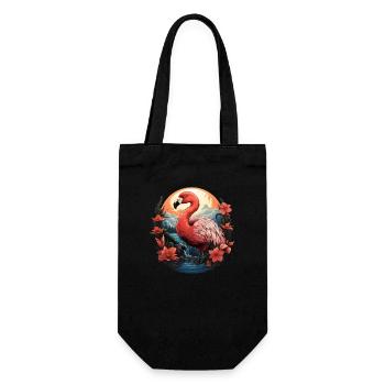 Flamingo - Gift Bag for Bottles - black - Front
