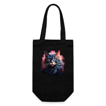 Cat - Gift Bag for Bottles - black - Front