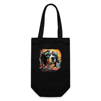 Dog - Gift Bag for Bottles - black - Front