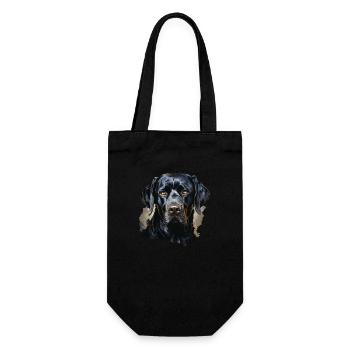 Hund - Geschenkbeutel für Flaschen - Schwarz - Vorne