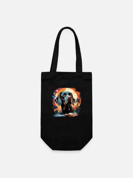 Hund - Geschenkbeutel für Flaschen - Schwarz