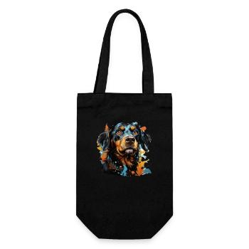 Dog - Gift Bag for Bottles - black - Front