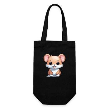 Mouse - Kawaii Style - Gift Bag for Bottles - black - Front