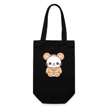 Mouse - Kawaii Style - Gift Bag for Bottles - black - Front