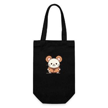 Mouse - Kawaii Style - Gift Bag for Bottles - black - Front