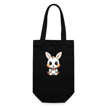 Bunny - Kawaii Style - Gift Bag for Bottles - black - Front