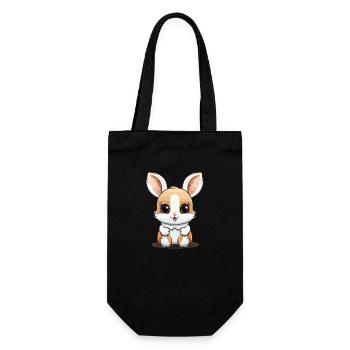Bunny - Kawaii Style - Gift Bag for Bottles - black - Front