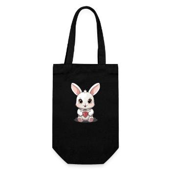 Bunny - Kawaii Style - Gift Bag for Bottles - black - Front