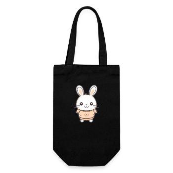Bunny - Kawaii Style - Gift Bag for Bottles - black - Front