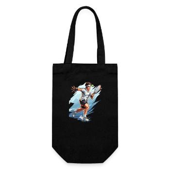 Joueur de tennis - Illustration - Sac à bouteille - noir - Devant