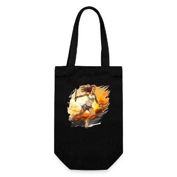 Tennis player - illustration - Gift Bag for Bottles - black - Front