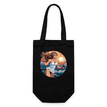 Tennis player - illustration - Gift Bag for Bottles - black - Front
