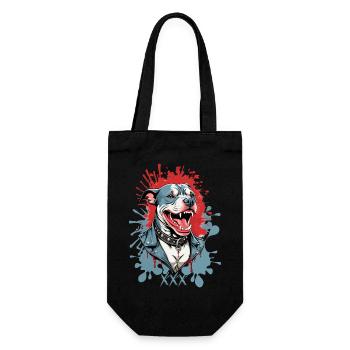 Dog breed Pitbulls - Gift Bag for Bottles - black - Front