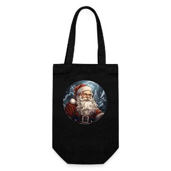 Santa Claus - illustration - Gift Bag for Bottles - black - Front