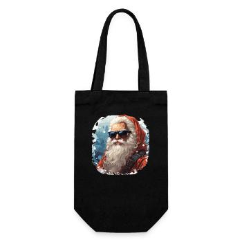 Santa Claus - illustration - Gift Bag for Bottles - black - Front