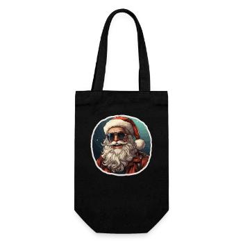 Santa Claus - illustration - Gift Bag for Bottles - black - Front