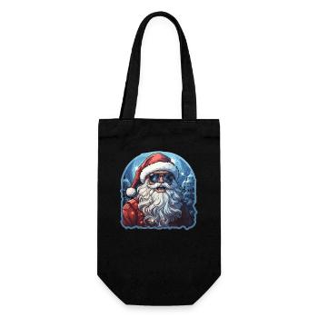 Santa Claus - illustration - Gift Bag for Bottles - black - Front
