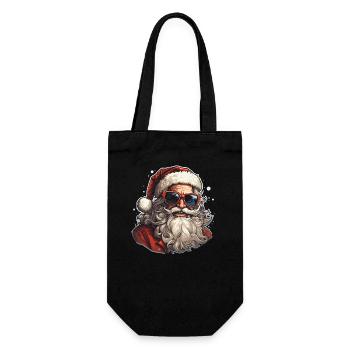 Santa Claus - illustration - Gift Bag for Bottles - black - Front