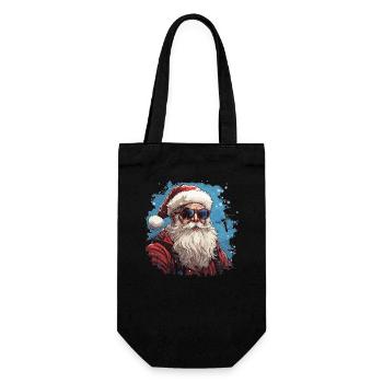 Santa Claus - illustration - Gift Bag for Bottles - black - Front