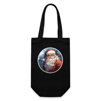 Santa Claus - illustration - Gift Bag for Bottles - black - Front