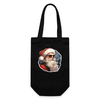 Santa Claus - illustration - Gift Bag for Bottles - black - Front