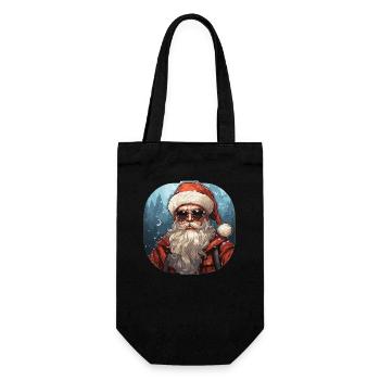Santa Claus - illustration - Gift Bag for Bottles - black - Front