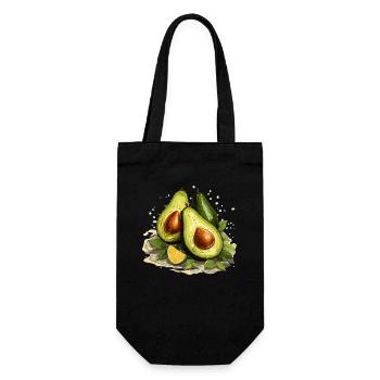 Avocado - Illustration - Gift Bag for Bottles - black - Front