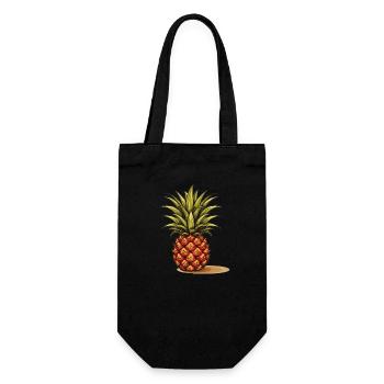 Pineapple - illustration - Gift Bag for Bottles - black - Front