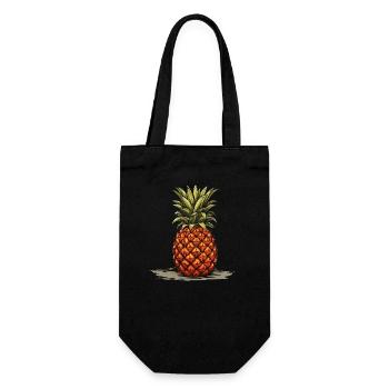 Pineapple - illustration - Gift Bag for Bottles - black - Front