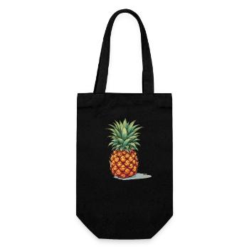 Pineapple - illustration - Gift Bag for Bottles - black - Front