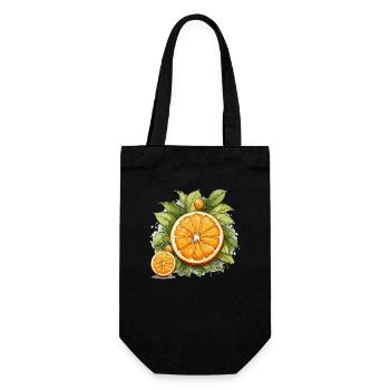Orange - Illustration - Gift Bag for Bottles - black - Front