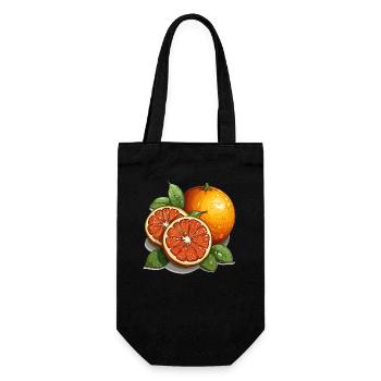 Orange - Illustration - Gift Bag for Bottles - black - Front
