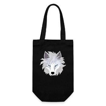 Wolf - Illustration - Geschenkbeutel für Flaschen - Schwarz - Vorne