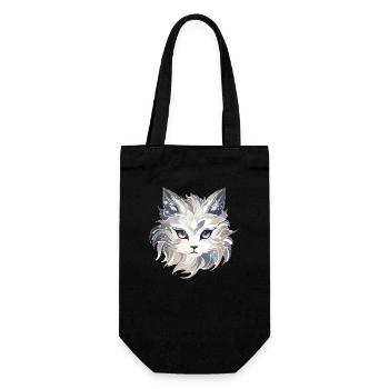 Chat - illustration - Sac à bouteille - noir - Devant