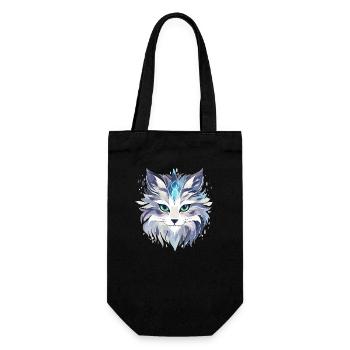 Chat - illustration - Sac à bouteille - noir - Devant