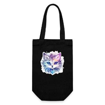Chat - illustration - Sac à bouteille - noir - Devant