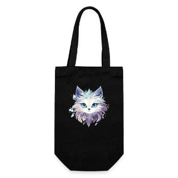 Katze - Illustration - Geschenkbeutel für Flaschen - Schwarz - Vorne