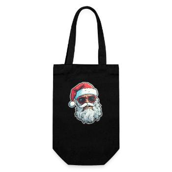 Père Noël - illustration - Sac à bouteille - noir - Devant