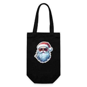 Père Noël - illustration - Sac à bouteille - noir - Devant