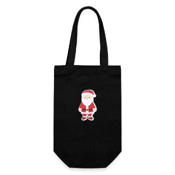 Père Noël - illustration - Sac à bouteille - noir - Devant