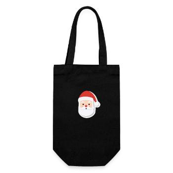 Père Noël - illustration - Sac à bouteille - noir - Devant
