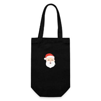 Père Noël - illustration - Sac à bouteille - noir - Devant