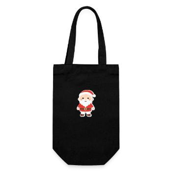 Père Noël - illustration - Sac à bouteille - noir - Devant