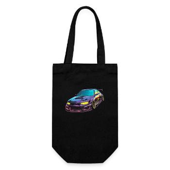Auto - Illustration - Geschenkbeutel für Flaschen - Schwarz - Vorne