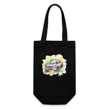 Car - Illustration - Gift Bag for Bottles - black - Front