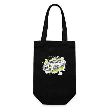 Car - Illustration - Gift Bag for Bottles - black - Front