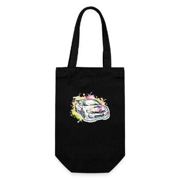 Car - Illustration - Gift Bag for Bottles - black - Front