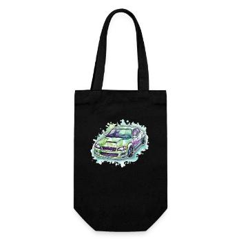 Car - Illustration - Gift Bag for Bottles - black - Front